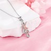 AXOMY Music Note Necklace 925 Sterling Silver Ballerina Necklace Music