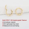 PIERCINGBOY 1Pcs 16G 10mm Titanium Nose Rings Gold Flower Hinged