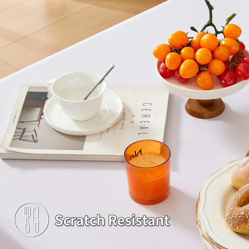 Fantastshop 2 Pack White Table Cloths Rectangular, Solid Rectangle Polyester