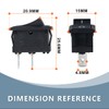 Innfeeltech 10 Pcs Black Mini Rocker Switch Black KCD1-101 2