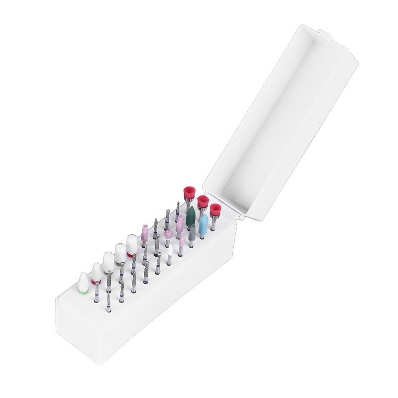 30pcs Nail Drill Bits Set Professional Steel Cuticle Remover Bits