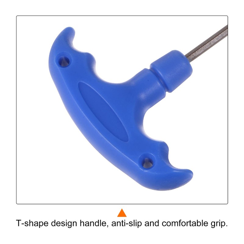 sourcing map H3 T-Handle Hex Key Wrench 3mm S2 Steel