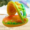 Swim Ring Awning Unique Shape Gasbag Comfortable Backrest Swimming Ring