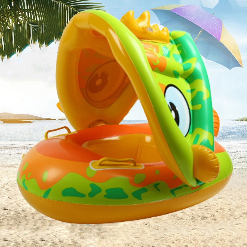 Swim Ring Awning Unique Shape Gasbag Comfortable Backrest Swimming Ring