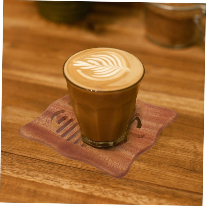 Zerodeko 1Pc Wooden Cup Mat Heat Insulation Coaster for Coffee