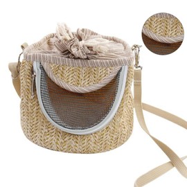 Small Pet Carrier Bag, Soft Breathable Portable Shoulder Bag for Golden Bear Sugar Glider Hamster Lightweight (Light Coffee)