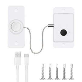 Lhdfyqt Fridge Lock with Fingerprint, Baby Cupboard Lock, Window Lock, Children, Child Lock for Windows, No Drilling, USB Charging, for Drawers, Cupboards, Fridge, Windows