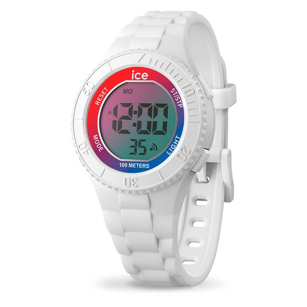 Ice-Watch - ICE Digit Boys' Watch with Plastic Strap, White,