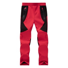 WULFUL Kids Waterproof Snow Ski Pants Boys Girls Outdoor Winter Fleece Hiking Insulated Snowboard Pants