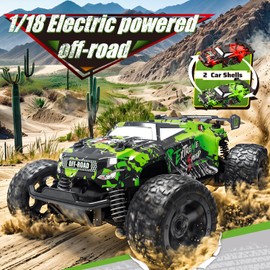 Remote Controlled Monster Truck Remote Controlled, 1:18 Remote Controlled Car from 3 4 6 8 Years with Body Light/Double Shell, RC Car Remote Controlled from 3 4 6 8 Years Children Gifts for Boys and