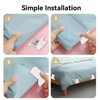 12pcs Comforter Clips, White Padded Duvet Clips Blanket Fasteners to