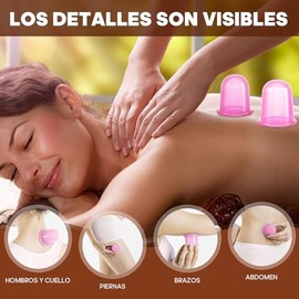 7pcs Ventosas Faciales, Kit de Tratamiento de Ventosas de Silicona, Seguro y Suave, Ideal para Relajación Rostro y Cuerpo, Antiarrugas, Elimina la Cel