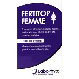 Labophyto FertiTop Women Fertility (60 Capsules) Promotes Female Fertility and Helps Hormonal Balance with Essential Vitamins and Plant Extracts