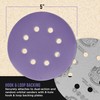 Dura-Gold Premium 800 Grit 5" Purple Film Ceramic Sanding Discs,