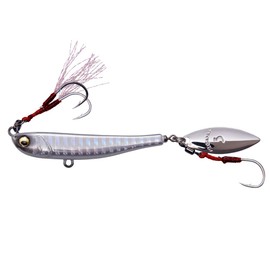 Megabass Makippa Metal Jig, 0.7 oz (20 g), UV Silver