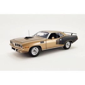 ModelToyCars 1971 Plymouth Hemi Barracuda, Gold Leaf with Black - Acme A1806126-1/18 Scale Diecast Car