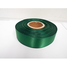 2 metres of 25mm Satin Ribbon Emerald Dark Green Double Sided 25 mm 2.5cm