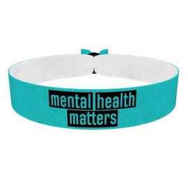 Mental Health Matters Stoffarmband - Satinarmband - Wasserfest & Langlebig - Unterstützung für psychische Gesundheit - Achtsamkeit - Geschenkidee - Unisex - Empowerment - Wohlbefinden