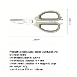 ZHANG XIAO QUAN SINCE 1628 Multi-Purpose Detachable Kitchen Scissors with Magnetic Holder - Heavy Duty Food Shears for Chicken Bones, Fish Prep, Nut Cracking, Bottle Opening & Easy Cleaning