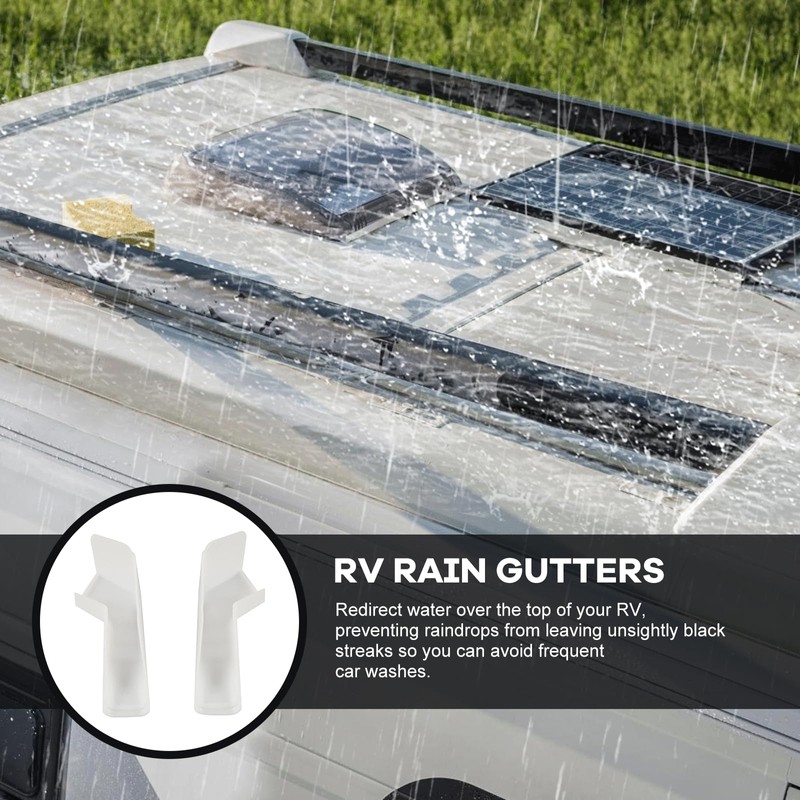 BOROCO 4pcs RV Gutter Spouts Left and Right Side RV
