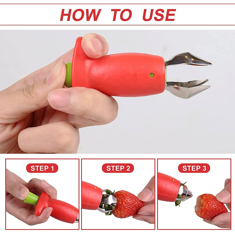 2 Pack Magic Strawberry Huller Strawberry Huller Stem and Leaf