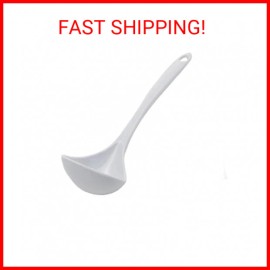 Chef Craft Basic Melamine Cooking Ladle, 10.5 Inch, White