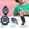 Electronic Watch Children Sports 3ATM Waterproof PU Strap Wrist WatchBlack