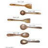 Wood Vibe 6-Piece Wooden Spoons for Cooking, Long Handle Wooden