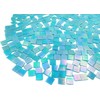 320PCS Square Iridescent Stained Glass Mosaic Tiles, 500g Mosaic Tiles