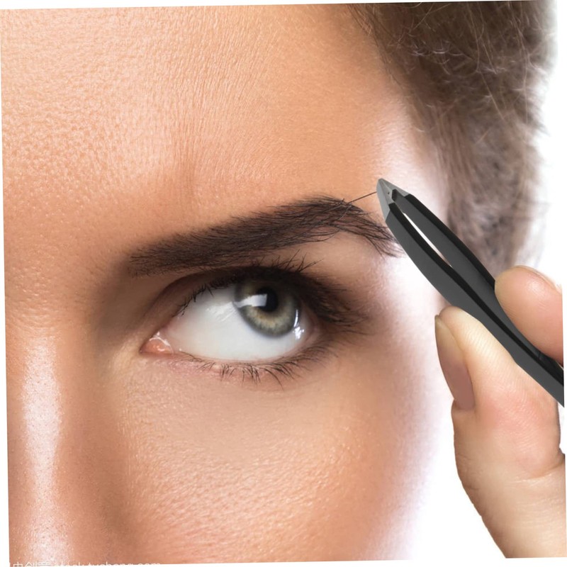 Healvian 1Set Stainless Steel Eyebrow Tweezers Practical Beauty Tool for