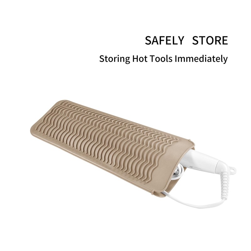 EIOKIT Silicone Travel Mat Pouch for Hair Straightener, Crimping Iron,