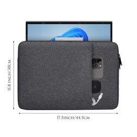 18.5 Inch Portable Monitor Case for InnoView UPERFECT Arzopa Most Large 18/18.5 Inch Portable Monitor Pouch Sleeve Bag with Pocket, Space Grey(17.5x11.8 Inch)