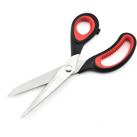 ZXUY Craft Scissors Sharp Blades Fabric Scissors Rubber Soft Grip Handle Multipurpose Scissors Suitable for Sewing Arts Crafts Office School and Home (Red)