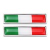 Enwye Car Personalization Italy Flag Metal Stickers Pair Set 58x14mm