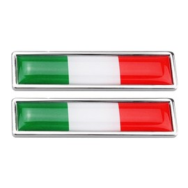 Enwye Car Personalization Italy Flag Metal Stickers Pair Set 58x14mm Vehicle Decoration Emblem Badge for Cars