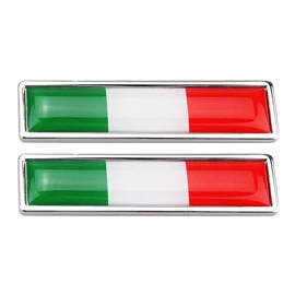 Enwye Car Personalization Italy Flag Metal Stickers Pair Set 58x14mm Vehicle Decoration Emblem Badge for Cars