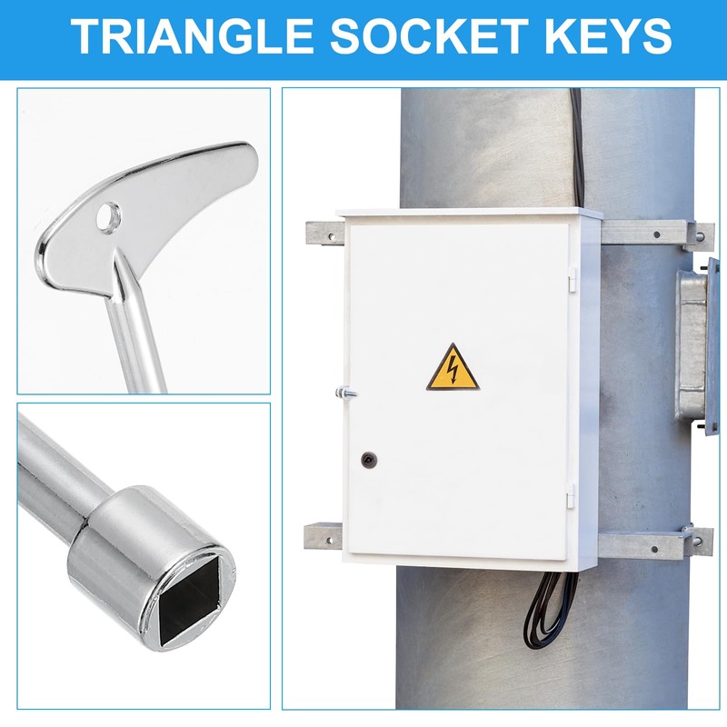 PATIKIL 2pcs Square Spanner Key, Square Utility Service Keys Socket