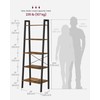 VASAGLE Ladder Shelf, 5-Tier Bookshelf, Storage Rack, Bookcase with Steel