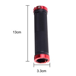 HAPPOW 2Pcs Bike Handlebar Grips,Non-Slip Rubber MTB Grips with Aluminum Lock,Professional Bicycle Handle Grips for Mountain Bikes, Scooters, and BMX with Installation Tools