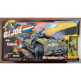 Hasbro G.I. Joe vs Cobra Brawler Humvee Jeep Assault Vehicle with 3.75 Inch Heavy Duty