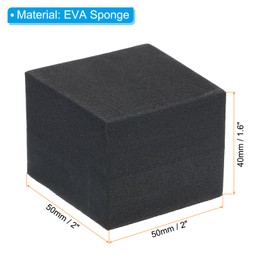 PATIKIL EVA Anti-Vibration Pads, 4 Pcs Shock Absorbing Washer Pads 2" x 2" x 1.6" for HVAC, Air Conditioner, Air Compressor, Condenser, Dryer, Black