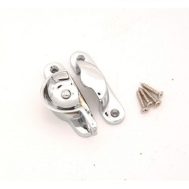 Infinity Decor Victorian Sash Window Fitch Fastener Lock in Polished Brass or Chrome - Made from Solid Brass (Polished Chrome)