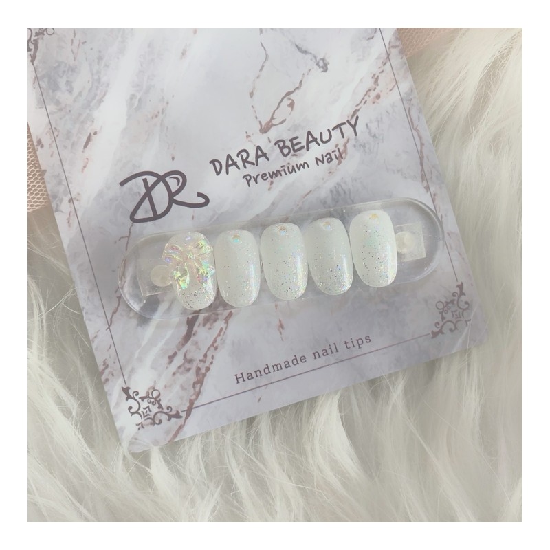 Next day delivery⭐Glitter ribbon nail⭐ / 다음날 발송⭐글리터 리본네일⭐