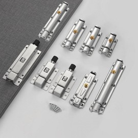 5-Inch Round Modern Security Latch Auxiliary Door Lock 5 Inch - 1P 2ea