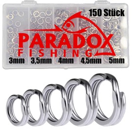 Paradox Fishing Snap Ring Set of 150 I Snap Rings Fishing Snap Ring Pliers Swivel Fishing