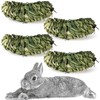 Hamiledyi 4PCS Bunny Chew Grass Balls Rabbit Chew Toys Rolling