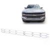 PIT66 1Pc Chrome Upper Bumper Grille Skin Guard Snap On