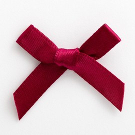 Italian Options Satin Craft Bows 100-Piece Pack, 3 cm Bow Width, Burgundy