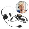 KOMBIUDA Single Ear Headset with Microphone Practical Wired Headphone for
