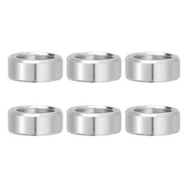 PATIKIL 6 Pcs Stainless Steel Spacers, 9mm ID x 12mm OD x 4mm Height 304 Stainless Steel Bushing Screw Standoff Unthreaded Round Spacer for 3/8" M9 Screws Bolts Nuts
